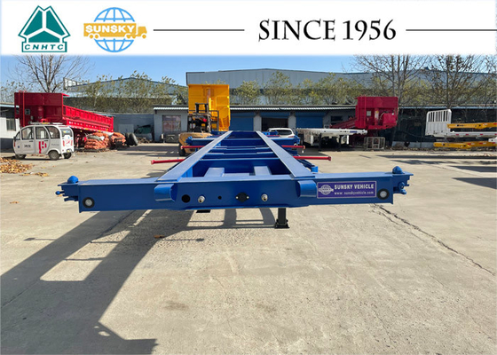 3 Axle Skeletal Trailer Container Chassis Trailer With Container Locks