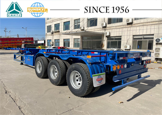 3 Axle Skeletal Trailer Container Chassis Trailer With Container Locks