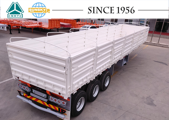 30 Ton Tri - Axle Trailer 40Ft Container Trailer Dropside Trailer For Sale