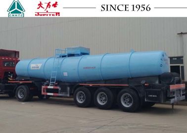 3 Axles Acid Tanker Trailer 21000 Liters Capacity V Shape Tanker For Less Residue