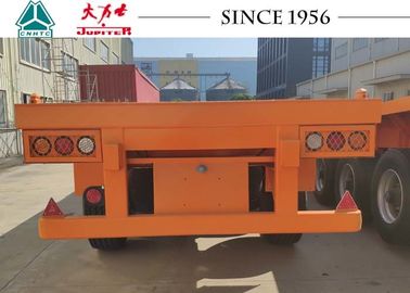 Light Weight 3 Axles Flatbed Trailer 30 Tons With Airbag Suspension For Tanzania